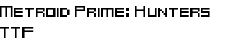 Metroid Prime: Hunters TTF font
