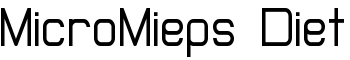 MicroMieps Diet font