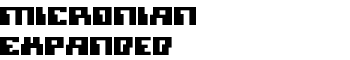 Micronian Expanded font