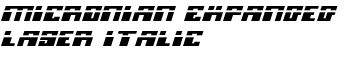 Micronian Expanded Laser Italic font