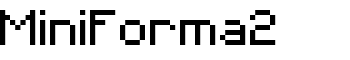 MiniForma2 font
