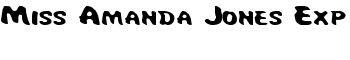 Miss Amanda Jones Exp font