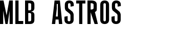 MLB Astros font