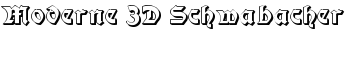 Moderne 3D Schwabacher font