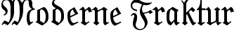 Moderne Fraktur font