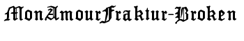 download MonAmourFraktur-Broken font