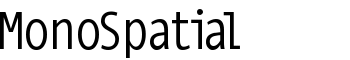 MonoSpatial font