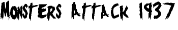 Monsters Attack 1937 font