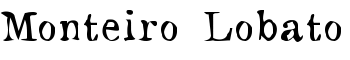 Monteiro Lobato font