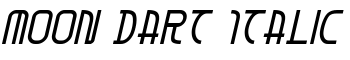 Moon Dart Italic font