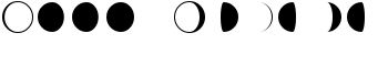 Moon Phases font