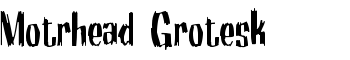 download Motrhead Grotesk font