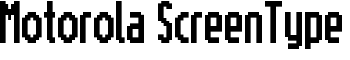 Motorola ScreenType font