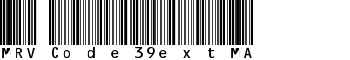 MRV Code39extMA font