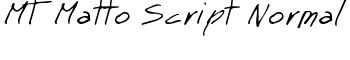 MT Matto Script Normal font