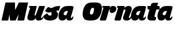 Musa Ornata font