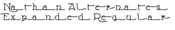 Nathan Alternates Expanded Regular font