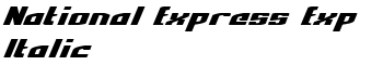 National Express Exp Italic font
