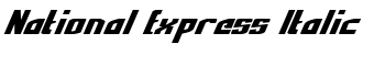 National Express Italic font