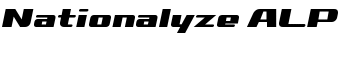 download Nationalyze ALP font