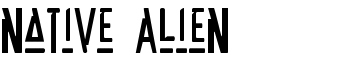 Native Alien font