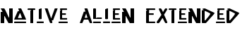 Native Alien Extended font
