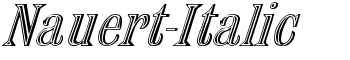 Nauert-Italic font