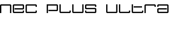 Nec plus ultra font