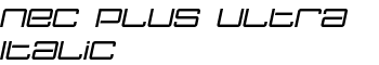 download Nec plus ultra Italic font