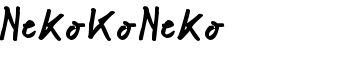 NekoKoNeko font