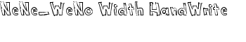 NeNe_WeNo Width HandWrite font