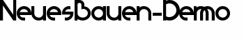 NeuesBauen-Demo font