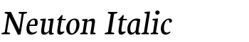 download Neuton Italic font