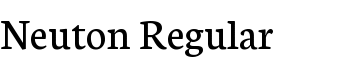 Neuton Regular font