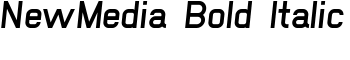 NewMedia Bold Italic font