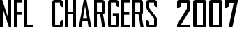 NFL Chargers 2007 font