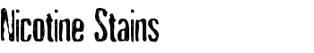 Nicotine Stains font