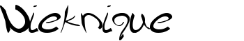 Nieknique font