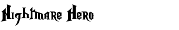 Nightmare Hero font