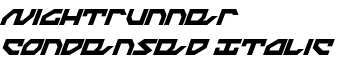 download Nightrunner Condensed Italic font