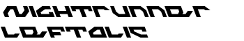 Nightrunner Leftalic font