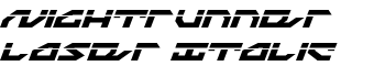 Nightrunner Laser Italic font