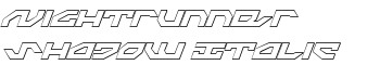 Nightrunner Shadow Italic font