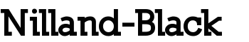 Nilland-Black font
