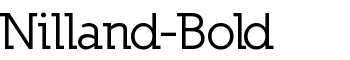 Nilland-Bold font