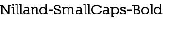 Nilland-SmallCaps-Bold font