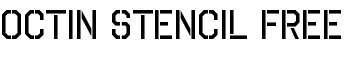 Octin Stencil Free font