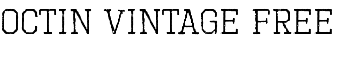 Octin Vintage Free font