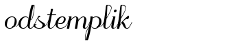 download odstemplik font