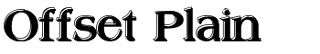 Offset Plain font